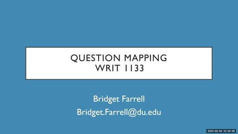 Thumbnail for Modeling Question Mapping