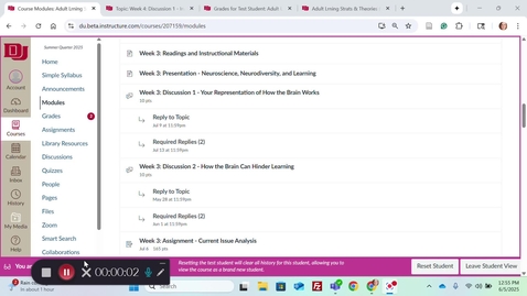Thumbnail for Discussions Checkpoints - Student View