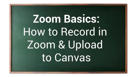 Thumbnail for Zoom &amp; Canvas Tutorial