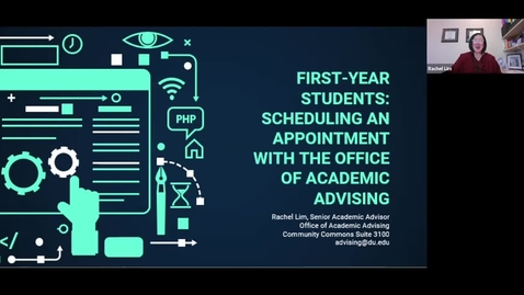 Thumbnail for First-Year Students: Scheduling an Appointment with the Office of Academic Advising