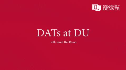 Thumbnail for DATs at DU with Jared Del Rosso