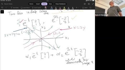 Thumbnail for entry First order linear systems - Math 503 Fall 2022