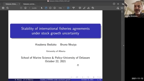Thumbnail for SMSP Fall 2021 Colloquia Speaker Series - Dr. Bruno Nkuiya