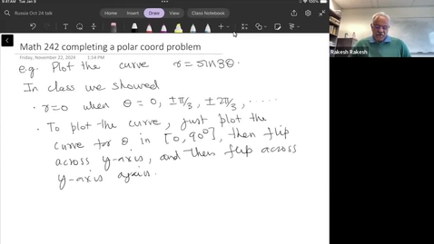 Thumbnail for M242 Completion of a polar coord example