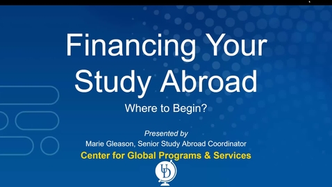 Thumbnail for entry Financing Study Abroad