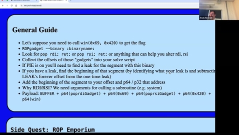Thumbnail for Intro to ROP chains