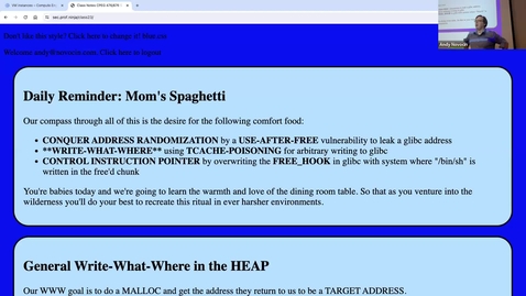 Thumbnail for Write-what-where in the Heap, intro to tcache poisoning 