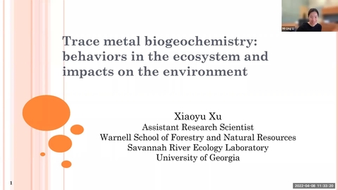 Thumbnail for entry SMSP Spring 2022 Colloquia Speaker Series - Dr. Xiaoyu Xu