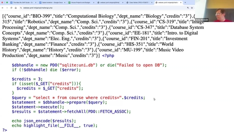 Thumbnail for SQL injection