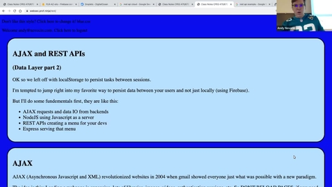 Thumbnail for AJAX, REST APIs, NodeJS, Express
