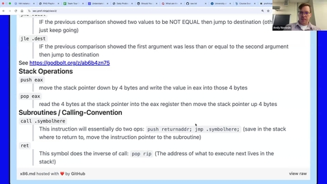 Thumbnail for Basics of x86 (Moving Data, Math, Logic, Push/Pop)