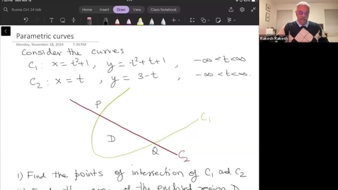 Thumbnail for Math 242 Fall 2024 Area for parametric curves