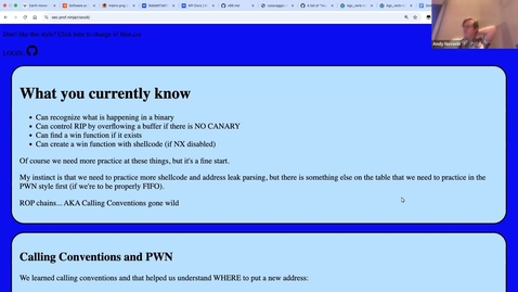 Thumbnail for Intro to ROPchains pt. 2