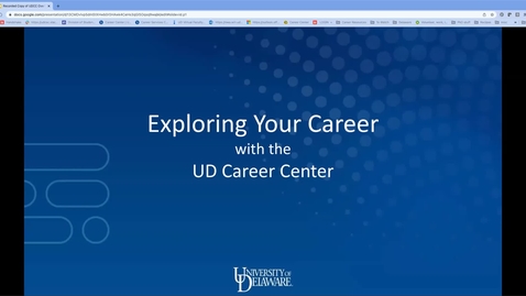 Thumbnail for entry UDCC Overview: Exploring Your Career with the Career Center 2022-2023