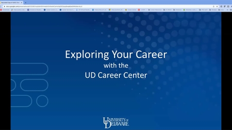 Thumbnail for UDCC Overview: Exploring Your Career with the Career Center 2022-2023