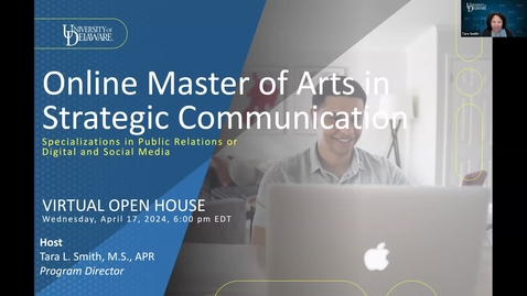 Thumbnail for entry Online Master of Arts in Strategic Communication Virtual Open House