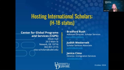 Thumbnail for CGPS Webinar | Hosting International Employees (H-1B Status)