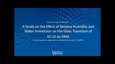 Thumbnail for April 21st - Session 6: Experimental Characterization of Composites; Closed Loop Recycling of Composites