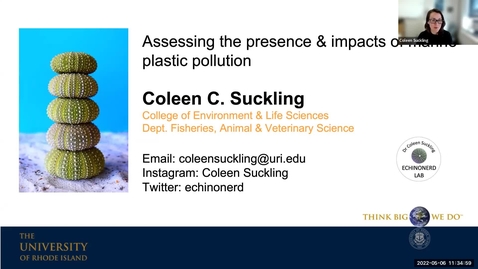 Thumbnail for SMSP Spring 2022 Colloquia Speaker Series - Dr. Coleen Suckling
