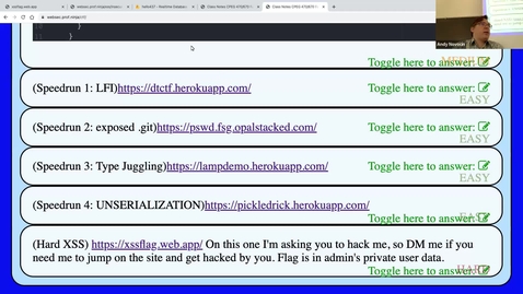 Thumbnail for XSS, Type Juggling, Deserialization