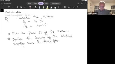 Thumbnail for entry Poincare-Bendixson theorem, Math 503, Fall 2023
