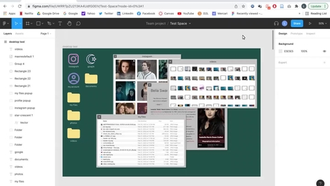 Thumbnail for Figma Demo: Desktop with Folders/Apps that Pop Up