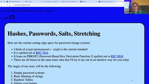 Thumbnail for Password Storage, Hashing, Salting, and Stretching