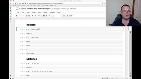 Thumbnail for Vectors and matrices in Julia (Section 2.2)