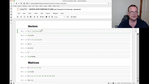Thumbnail for entry Vectors and matrices in Julia (Section 2.2)
