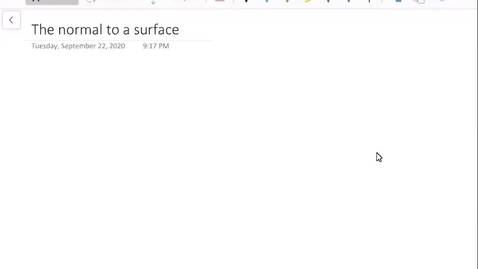 Thumbnail for The normal to a surface and dS