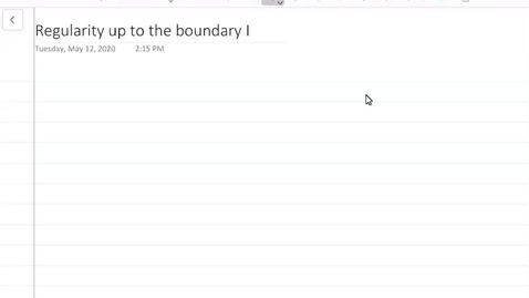 Thumbnail for Regularity up to the boundary I