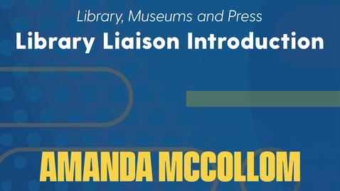 Thumbnail for Amanda McCollom Introduction