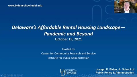 Thumbnail for entry Delaware’s Affordable Rental Housing Landscape—Pandemic and Beyond