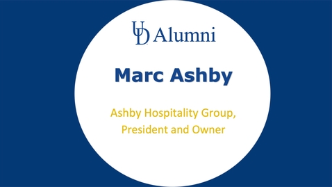 Thumbnail for BUAD 110 Alumni Videos Marc Ashby - President