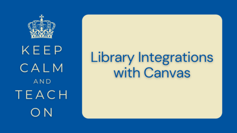 Thumbnail for entry KCTO: Library Integrations with Canvas