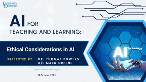 Thumbnail for AI seminar series: Ethical Considerations