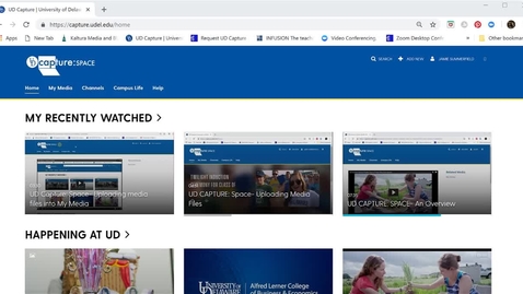 Thumbnail for entry UD Capture Space:  Uploading media files