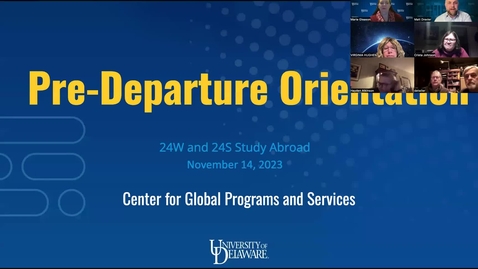 Thumbnail for entry 24W and 24S Study Abroad Pre-Departure Orientation