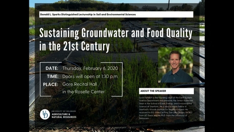 Thumbnail for 2020 Donald L. Sparks Distinguished Lecture - Scott Fendorf