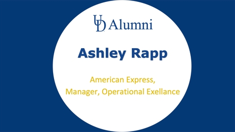 Thumbnail for Buad 110 Alumni Videos Ashley Rapp - Manager