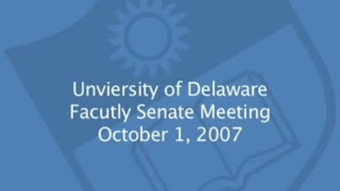 Thumbnail for 2007-2008/facsen-20071001.mp4