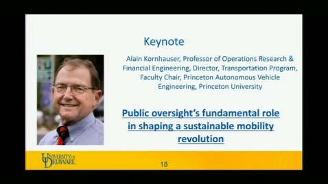 Thumbnail for 2019 Engineering and Public Policy Mini-Symposium Keynote: Alain Kornhauser, Princeton University