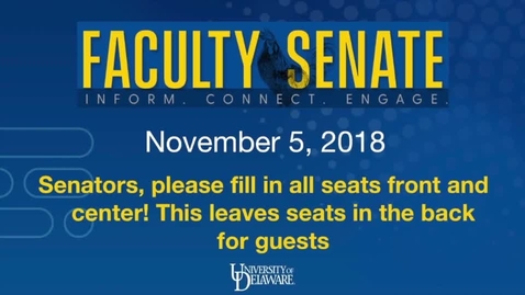 Thumbnail for 2018-2019/videos/Faculty Senate Nov 5th 2018.mp4