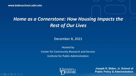 Thumbnail for entry Home as a Cornerstone: How Housing Impacts the Rest of Our Lives