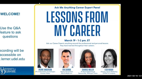 Thumbnail for entry Lessons from my Career: Ask Me Anything Career Panel