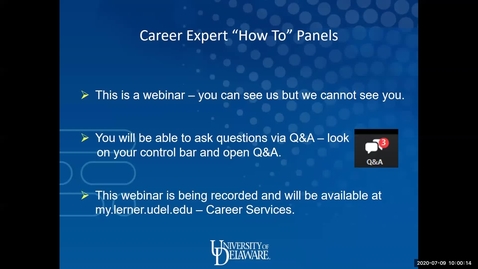 Thumbnail for entry How to Promote Yourself on LinkedIn: Career Expert Panel Webinar