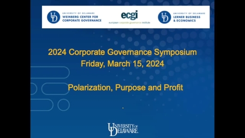 Thumbnail for entry 2024 Corporate Governance Symposium - Session 1 (ESG Issues), Paper 2 (March 15, 2024)