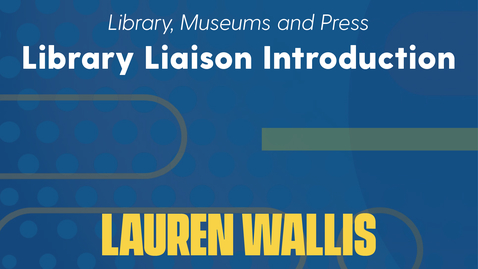 Thumbnail for Lauren Wallis Introduction