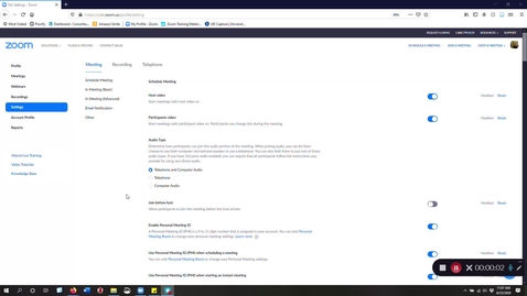 Thumbnail for Zoom recording settings