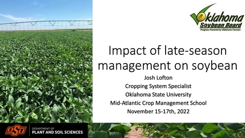 Thumbnail for 2022 Crop Management School - Josh Lofton